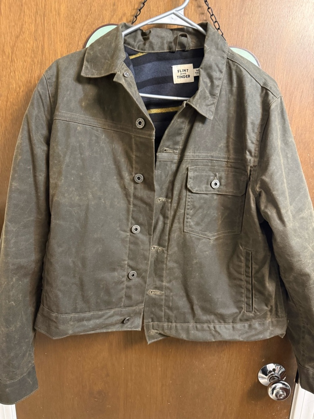 Women’s Huckberry Tinder and Flint Waxed Cotton Jacket - Olive